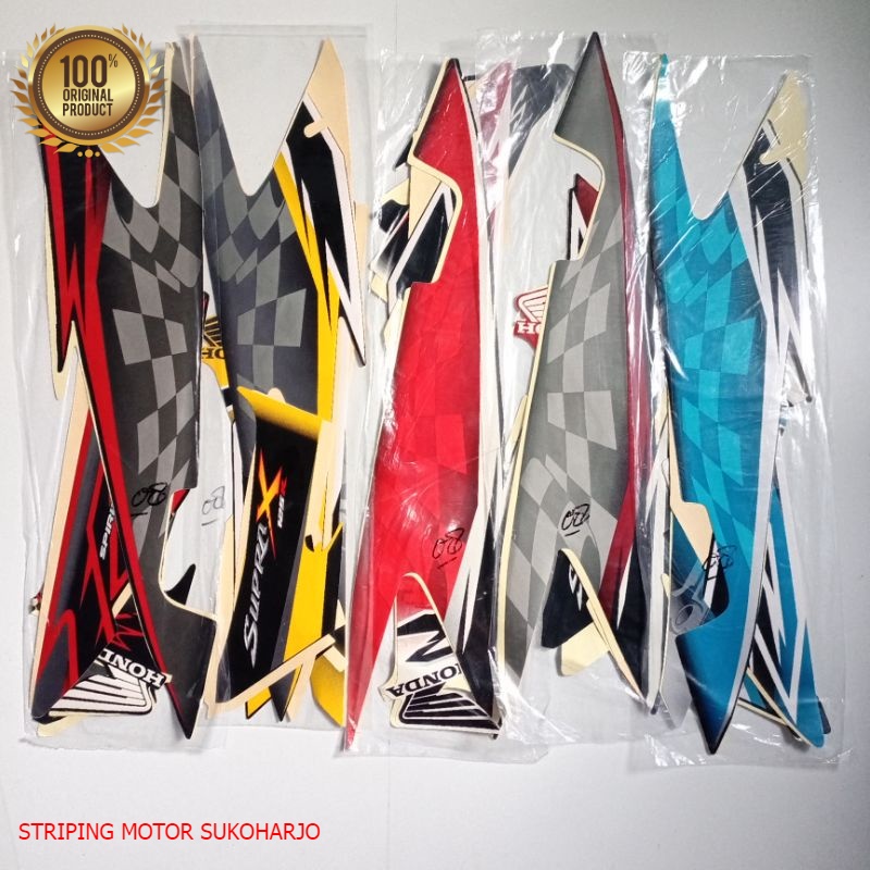 (ORI) Striping Sticker Honda Supra X 125 R 2008 2009 kualitas original