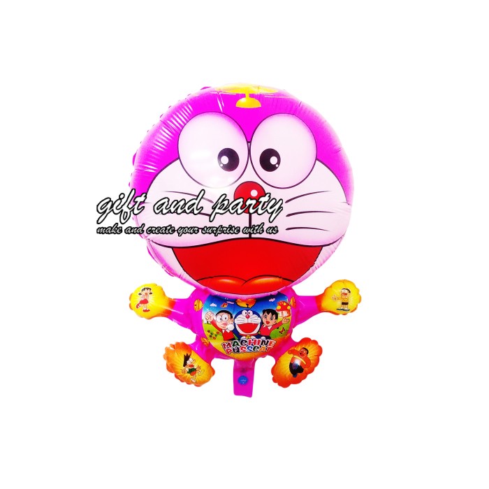 Balon Foil Doraemon Pink / Balon Karakter Doraemon / Balon Doraemon