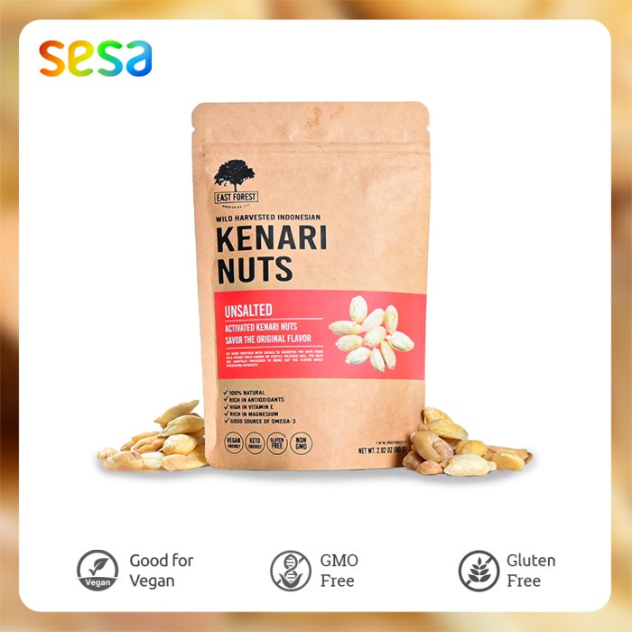 

East Forest Kenari Nuts Unsalted 80 Gr