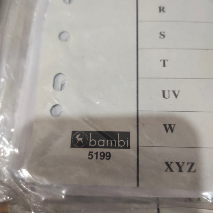 

Index Divider Angka A-Z Bambi