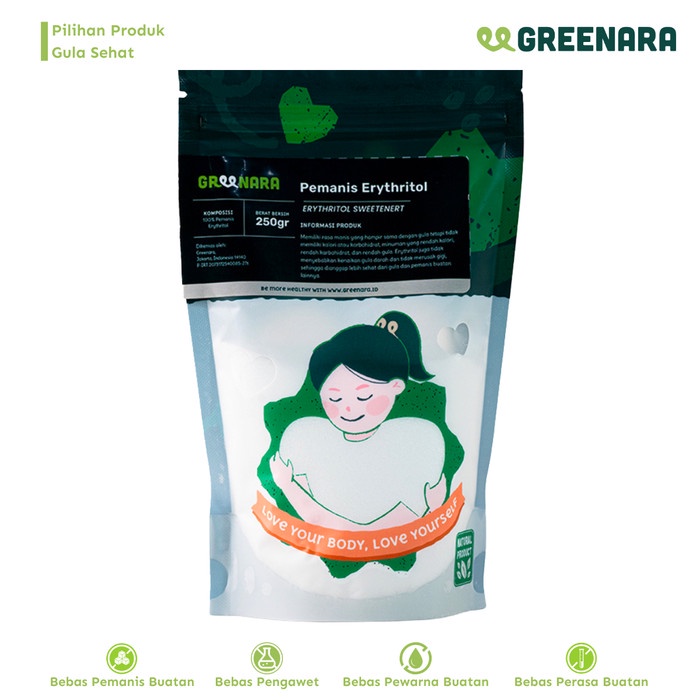 

[KUALITAS PREMIUM] Pemanis Erythritol 250gr / Erythritol Natural Sweetener Termurah