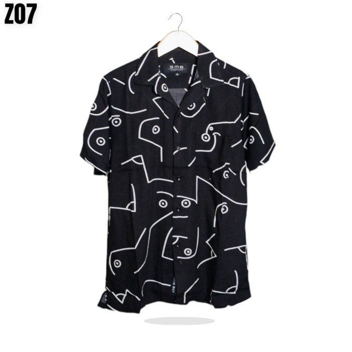 ✨BISA COD✨ -Kemeja Pantai Hawai Pria Baju Bali Shirt Rayon Printing Hawaii - Z07, XL Kemeja ORI Impo