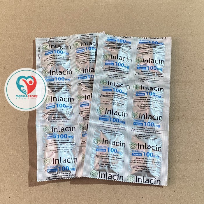 (murah)- inlacin 100mg strip 6 kapsul -100% original
