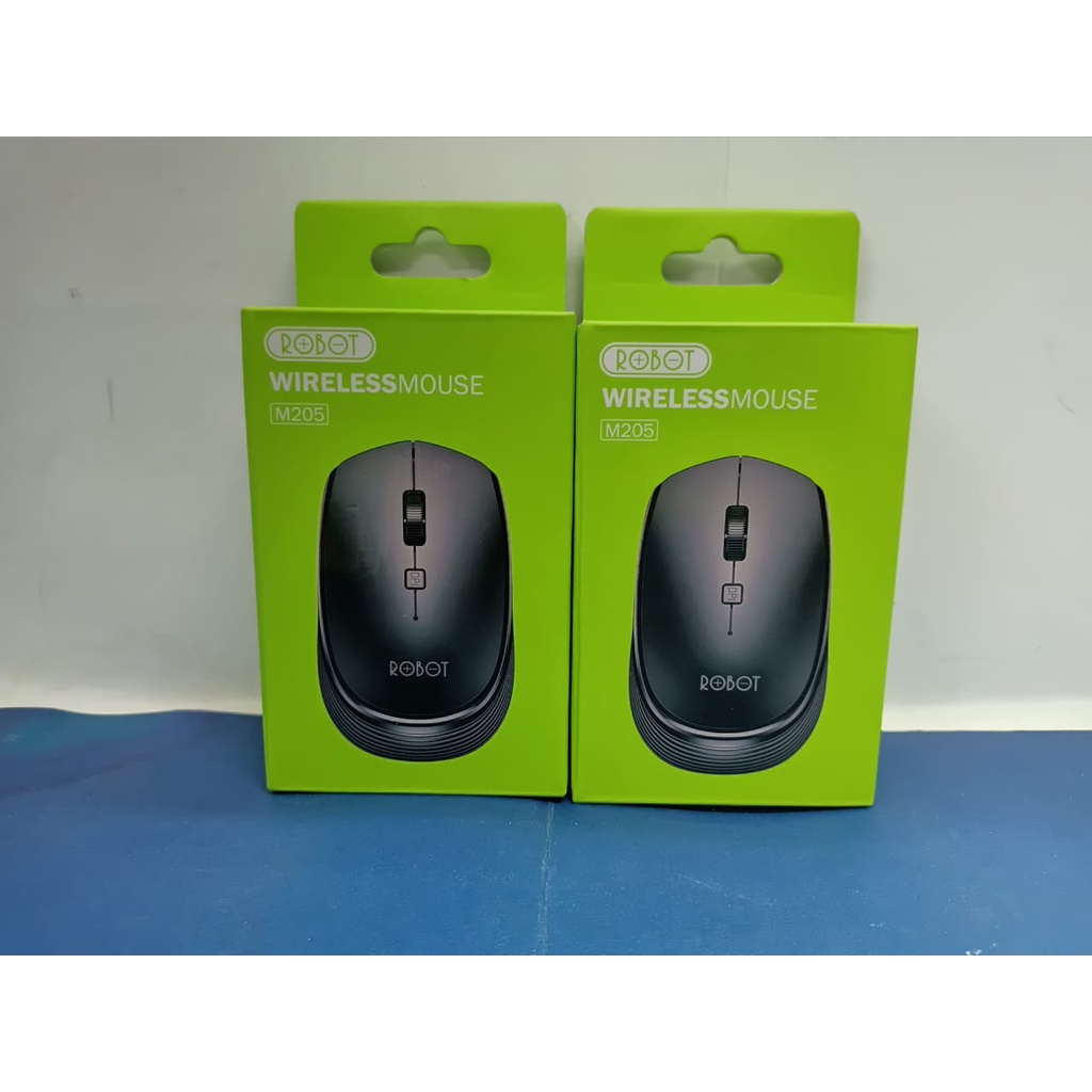 SGB ROBOT M205 MOUSE WIRELESS OPTICAL 2.4GhZ 1600 DPI POWER ON/OFF TERMURAH ORIGINAL