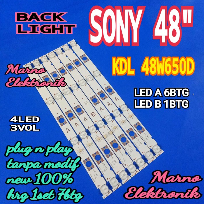 PART BL BACKLIGHT LED SONY 48 IN KDL-48W650D KDL 48W650D 48W650 KDL48W65D