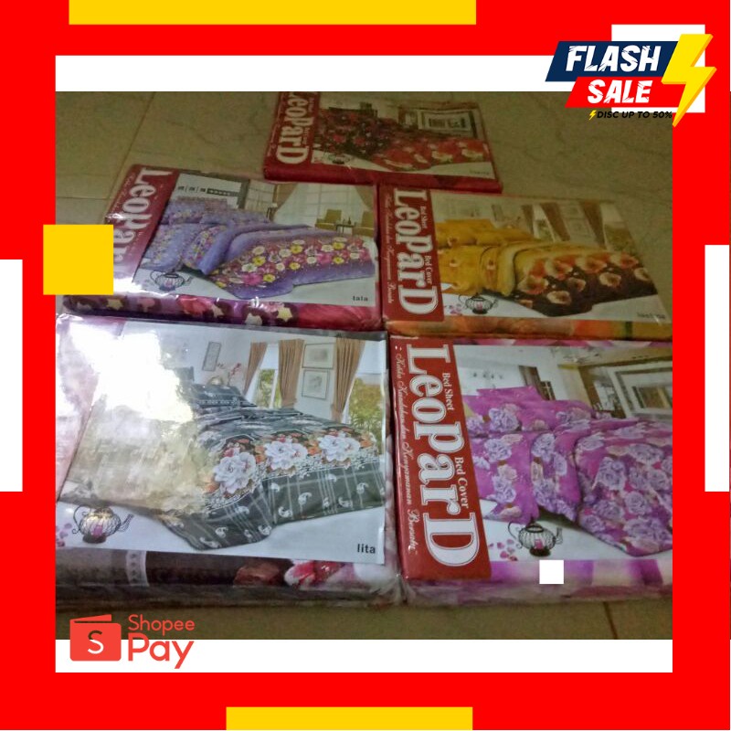 1.1 NEW YEAR SALE |SPREI LEOPARD KING 180X200 CM dan 120x200 GROSIR/ SPREI MURAH