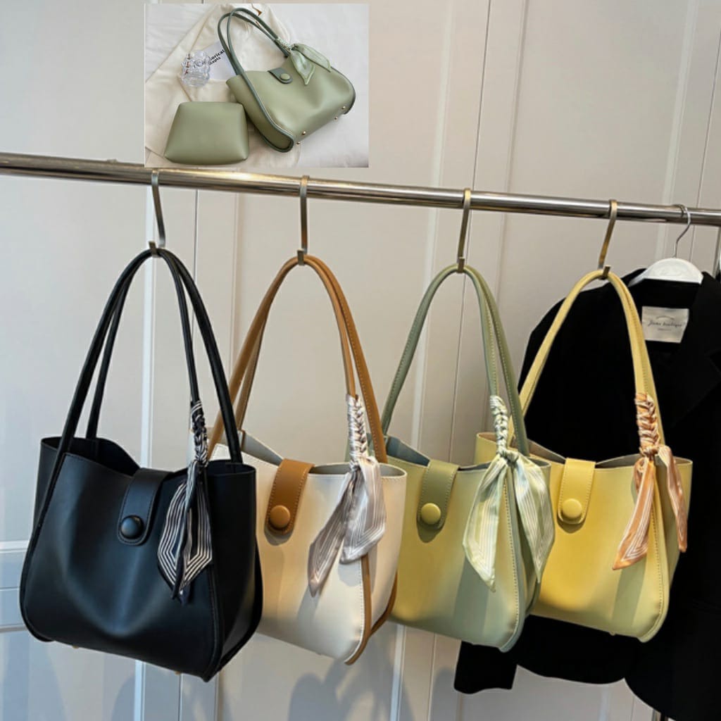 tas wanita Florida Gempita tas totebag wanita Free Pouch + Syall Twilly