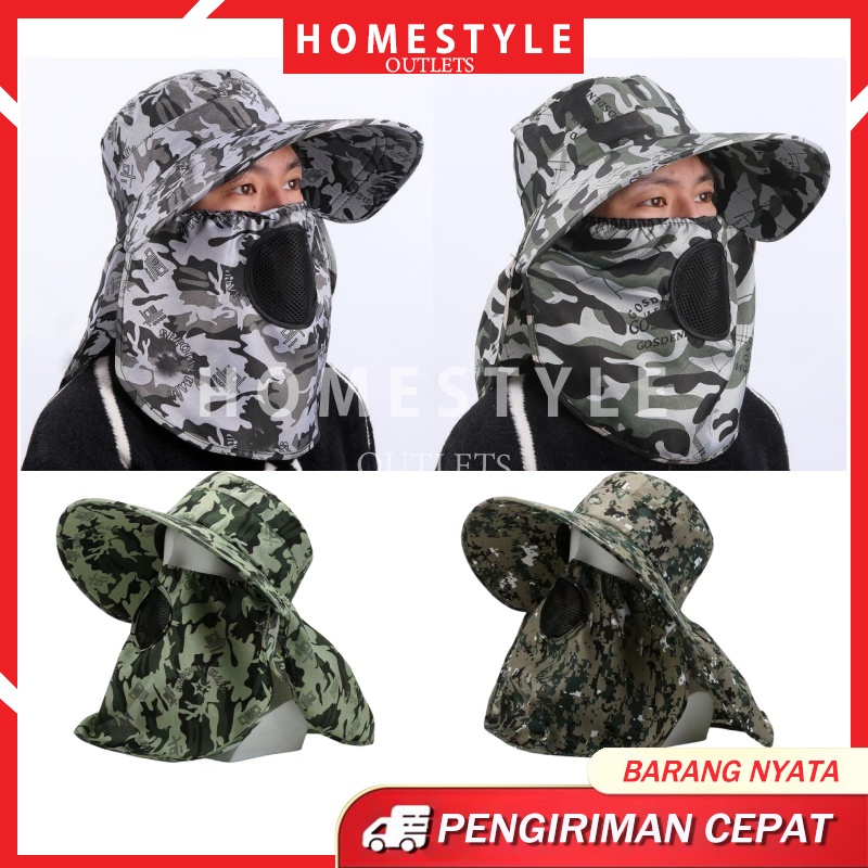 Topi Visor Cadar pria Anti UV Lebar / Topi Pantai Pria Import / Topi Pantai Cadar