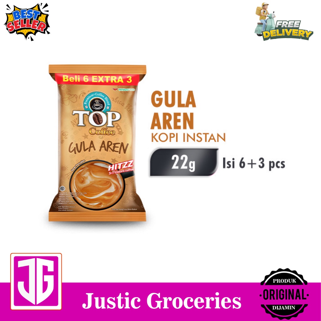 

Top Coffee Kopi Instan Gula Aren 22 gr x 6 pcs