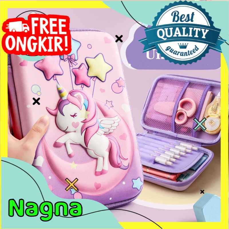 

Nagnaa ~ HSD Tempat Pensil Anak Unicorn Pencil Case Pouch Stationery - A1