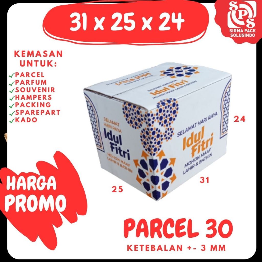 

Kardus Parcel 31 31x25x24 A1 Box Ied Mubarok Dus Idul Fitri Lebaran Packing Kotak Kemasan Karton