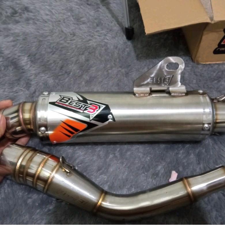 knalpot racing best3 satu set pnp pcx vario inlet 38/50mm suara bass