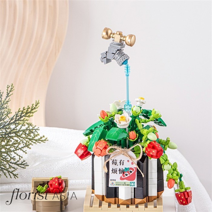 Nano Block Bricks Lego Flower LOZ MINI RASPBERRY Puzzle Mainan Balok Susun Mini Building Block