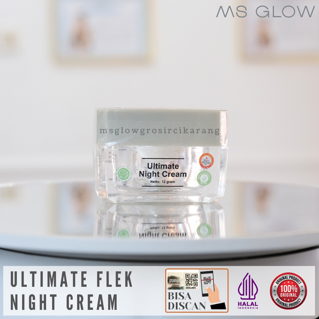 MS Glow Ultimate Flek Night Cream Krim Malam 12g ms glow ultimet