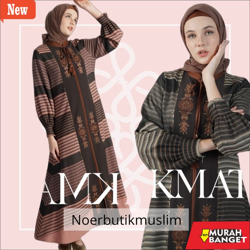 dijamin awet dan asli- Hikmat Fashion Original A8966-02 Abaya Hikmat  noerbutikmuslim  Gamis turki G