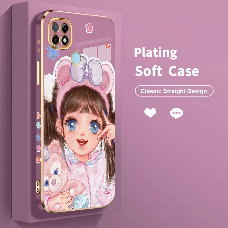6D Plating Soft Case hp for Realme C21 C21Y C20 C20A kesing hp Realme C25 C25s C25Y Realmi RealmeC21