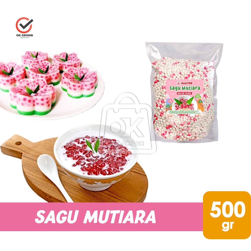 

Sagu Mutiara Merah Putih / Sago Pearl (500 gr)