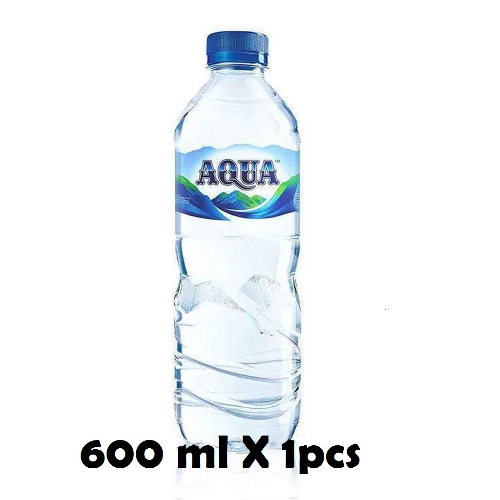 

AQUA Air Mineral Botol 600 ML / Air kemasan botol Satuan 600ml