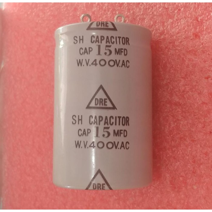 Elco Kapasitor Bulat 15uf 400V AC-VAC DRE ELEKTROT PART