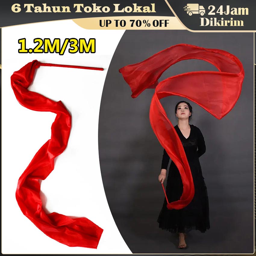 Colorful Dance Ribbon Gym Rhythmic Art Gymnastic Streamer Twirling Rod Stick