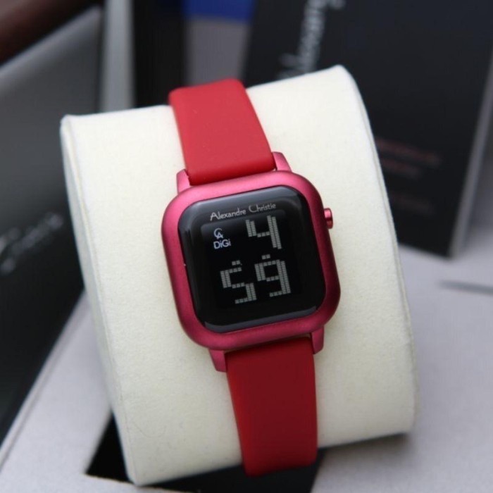 JAM TANGAN WANITA ALEXANDRE CHRISTIE 9392 AC9392 ORIGINAL  - Merah