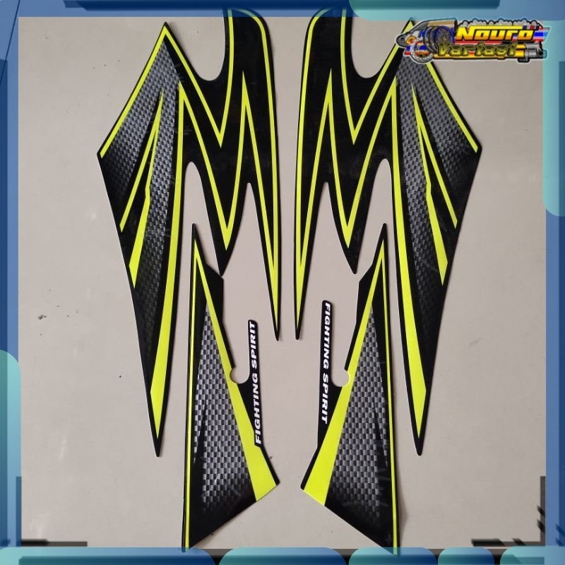 Stiker Striping Yamaha RX king 2003 kuning stabilo stiker  variasi   bagus
