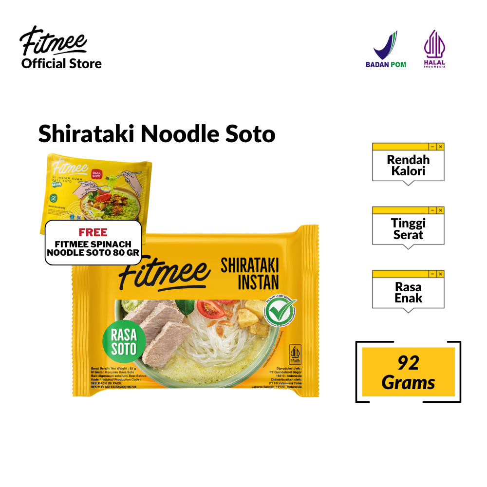

Fitmee Mie Instan Shirataki Soto Gluten FREE Bayam Soto