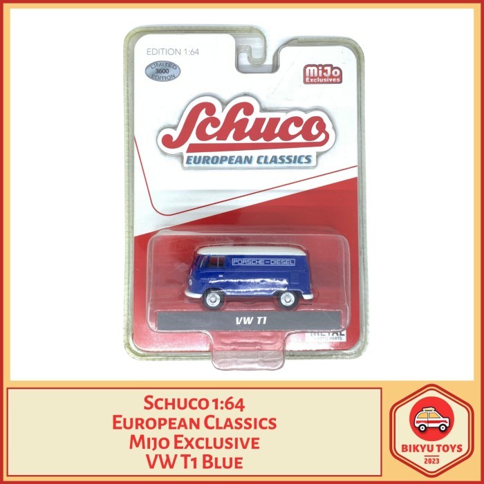 Schuco 1:64 European Classics Mijo Exclusive VW T1 Blue Schuco Volkswagen