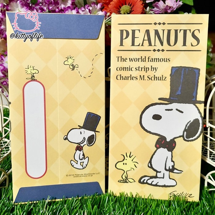

Amplop Ang Pao Snoopy Topi Hitam Isi 4 Peanuts Original