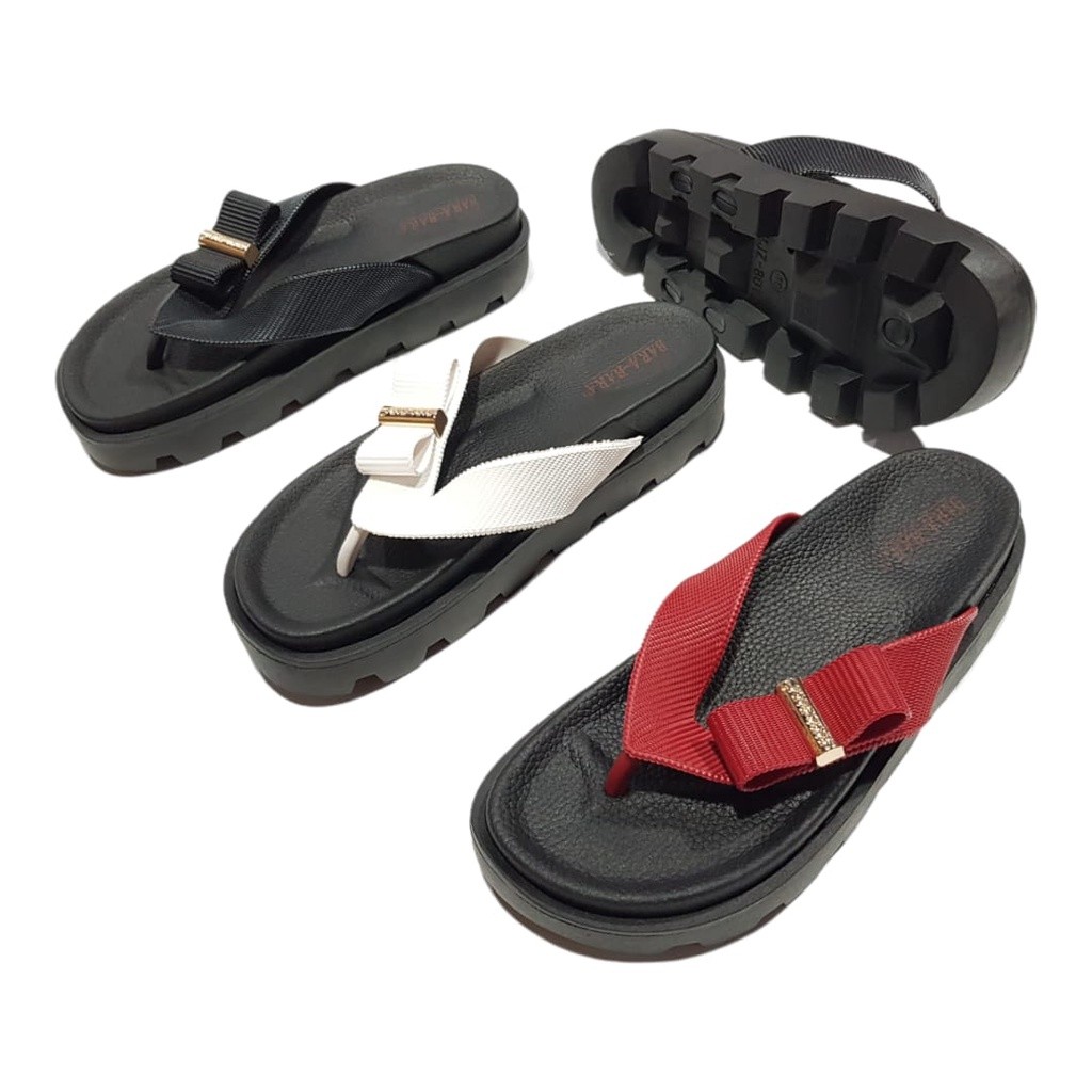OS Bara~Bara Sandal Jepit Karet Wanita Pita Tebal MJZ8012JMLH (AY6)
