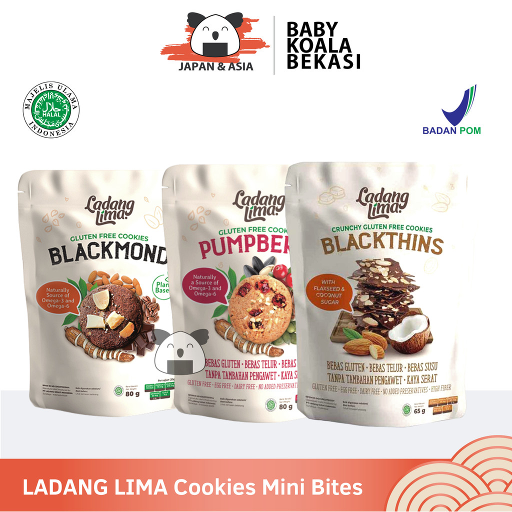 

LADANG LIMA MINI BITES Cookies 80 g Halal | Healthy Cookies With Protein | Gluten Free - BKB