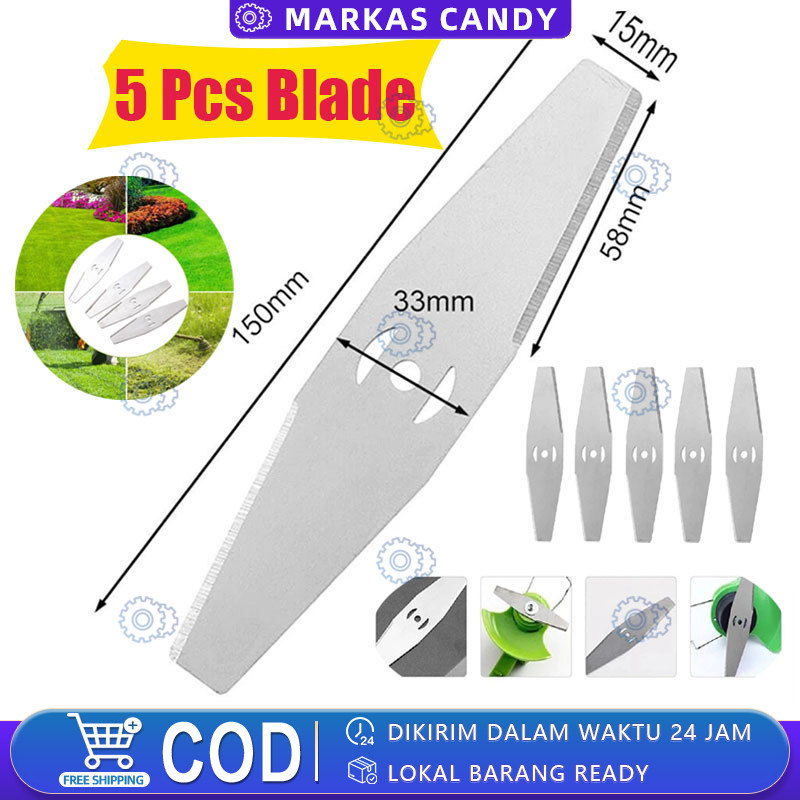 5pcs Pisau Mesin Potong Rumput/pisau Potong Rumput/mata Pisau Mesin Potong Rumput/pisau Potong Rumpu