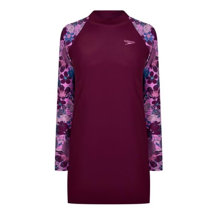 Baju Renang Wanita Muslimah Speedo AF Modesty 3Pcs Purple Black Original SPE348415713