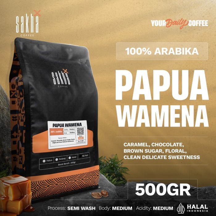 

READY STOCK!!! Biji Kopi Bubuk Arabika Papua Wamena Arabica Coffee Beans Coffe 500 gr - Biji Kopi