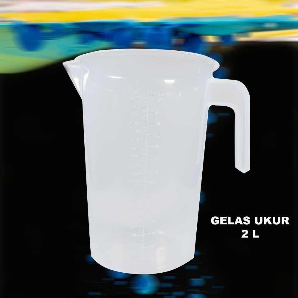 FURNISHSAL Gelas Ukur Takaran Plastik Measuring Cup 70fl.oz 2L - FS114   [ I K F Store ]