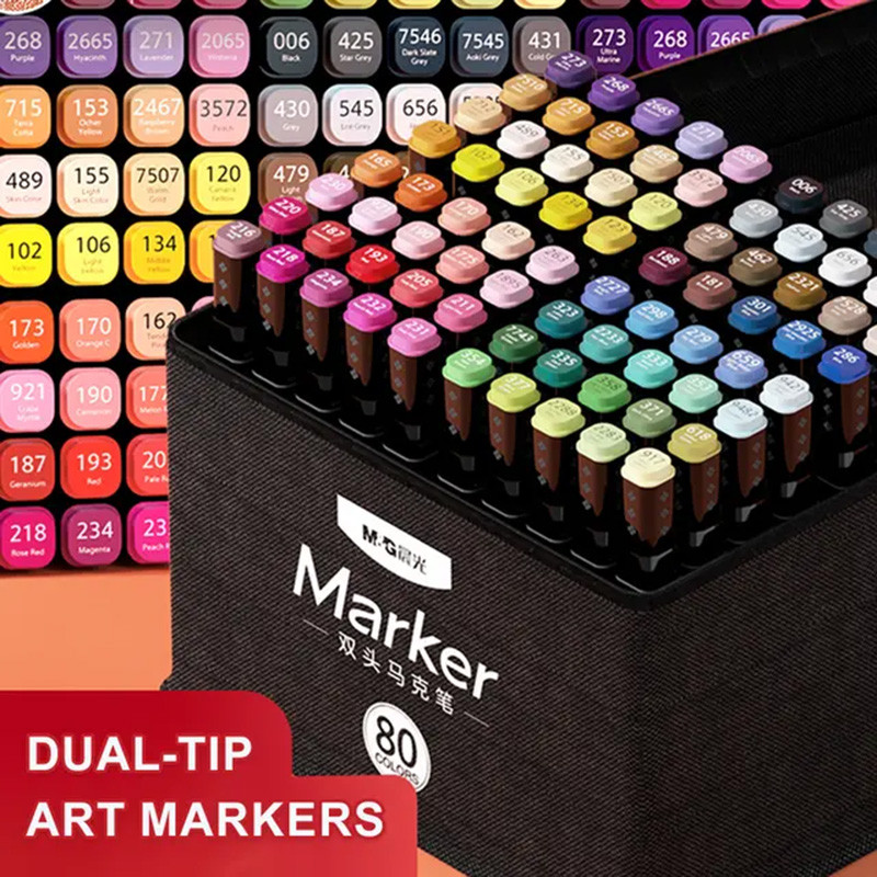 

M&G 30 colors Sketching Markers Colored Pens Double Headed Graffiti Art Supplies Markers For Drawing Set
