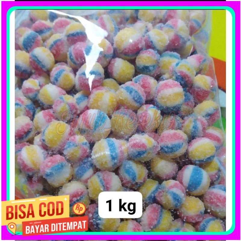 

Permen Marble Bola Pelangi 1 kg halal