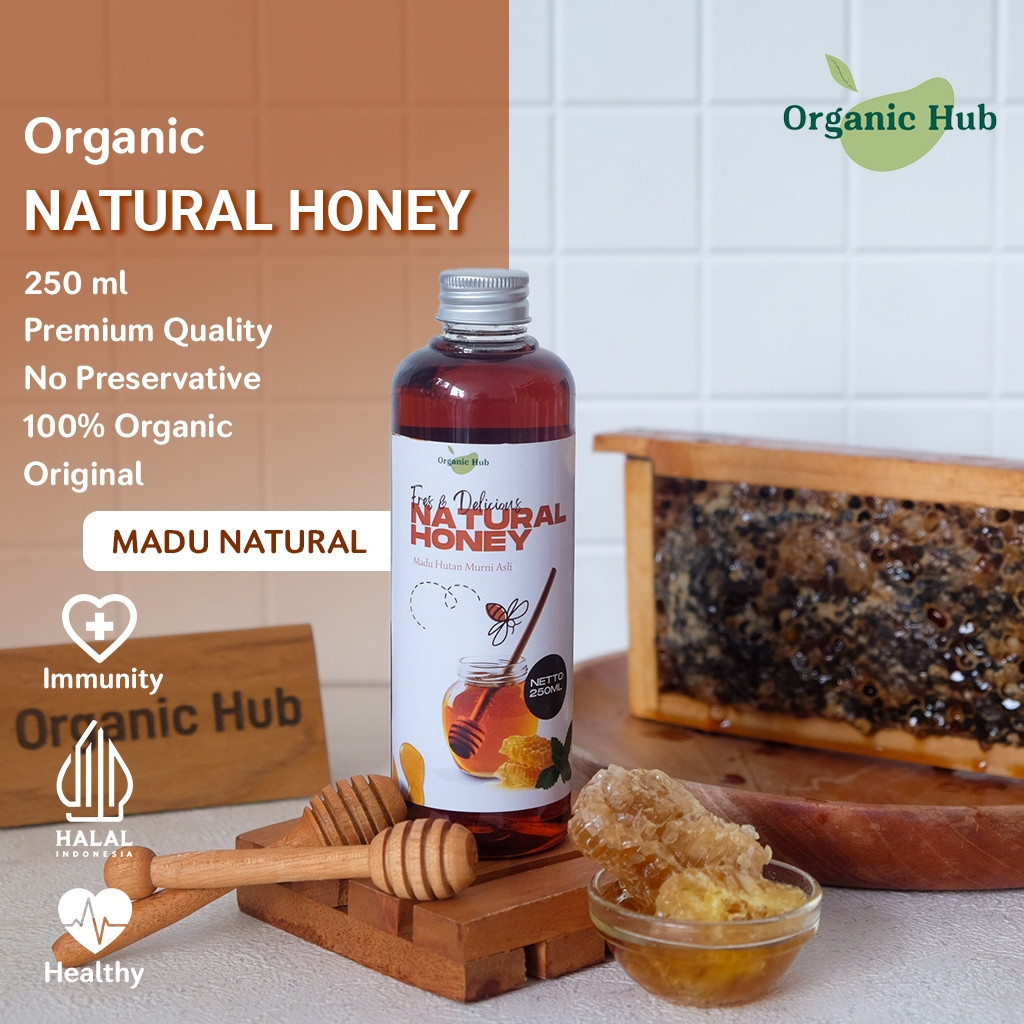 

Organic Hub Natural Honey Premium Quality 100% Organic Asli Madu Hutan Premium Quality 250 ml