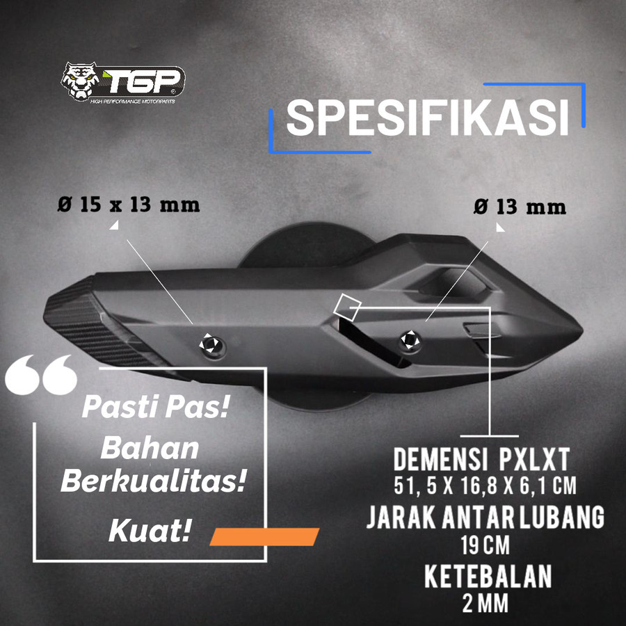 OLN COD Cover Knalpot Vario 125-150 New Pelindung Knalpot Vario 125- 150 ori