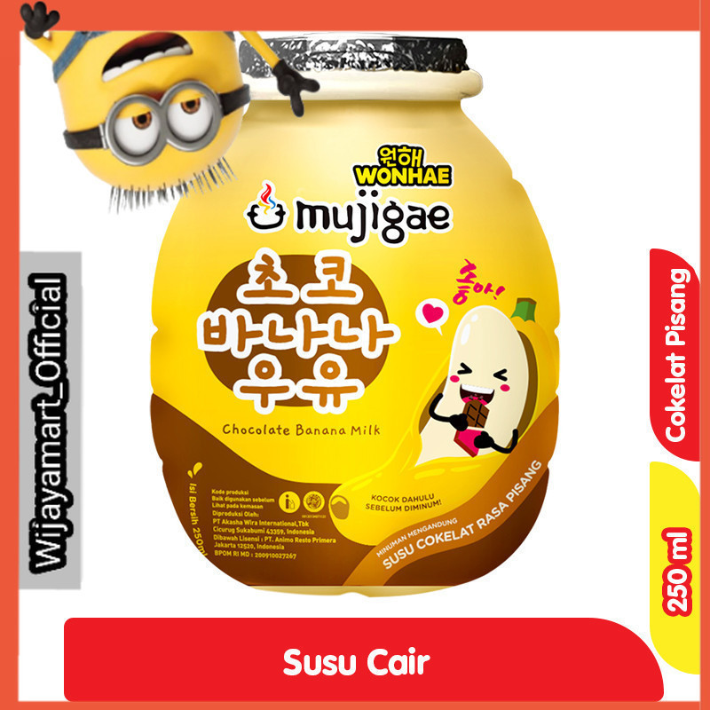 

Mujigae Susu Cair Rasa Pisang Cokelat 250 ml