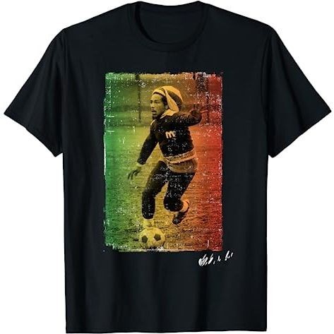 KAOS DISTRO Bob Marley Rasta Football T-Shirt