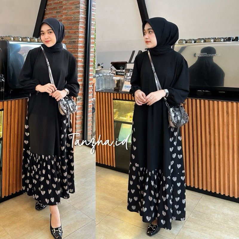DE43W Miura Dress // Dress Kombinasi Jumbo Busui
