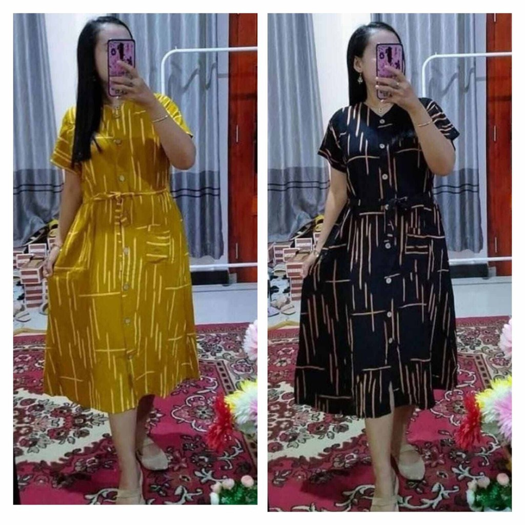 Fashion - Dress DASTER MODEL TERBARU ANDIN MOTIF PAGAR RAYON PREMIUM - Daster Bumil Busui Nyaman Mot