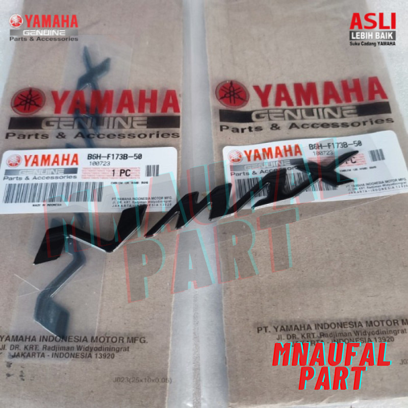 sticker Emblem 3D logo body Nmax N-Max New Hitam B6H-F173B-50