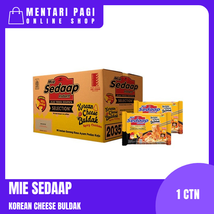 

Sedaap Mie Instan Goreng Korean Cheese Buldak 86 gr - 1 Dus (Isi 40 pcs)