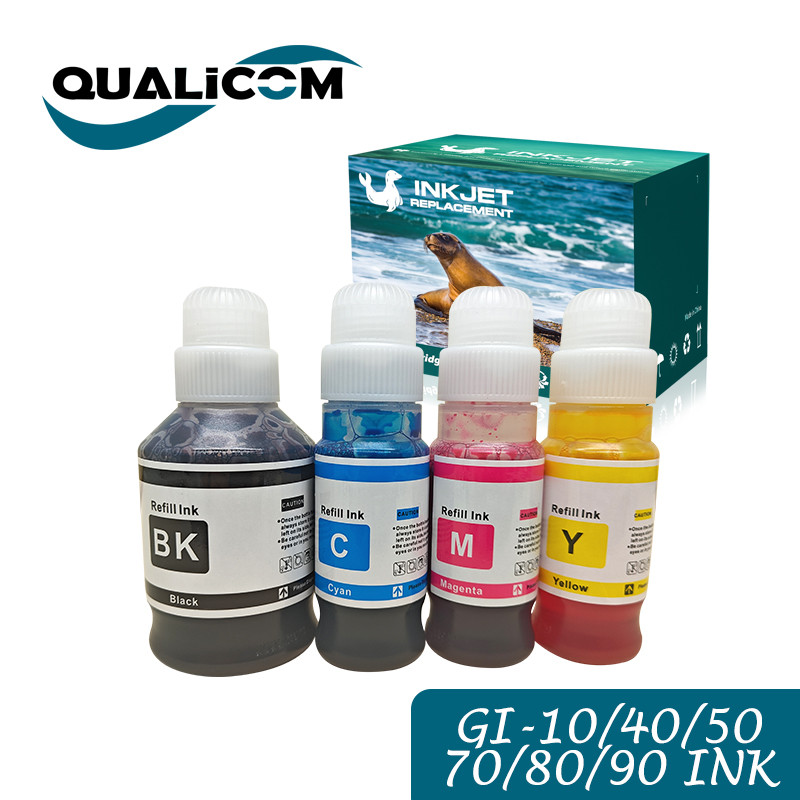 

4-Pack GI-10 GI-20 GI-40 GI-50 GI-70 GI-90 Compatible for Canon Dye Ink Refill Replacement for GM2020 GM4050 G4050 G5050 G6050