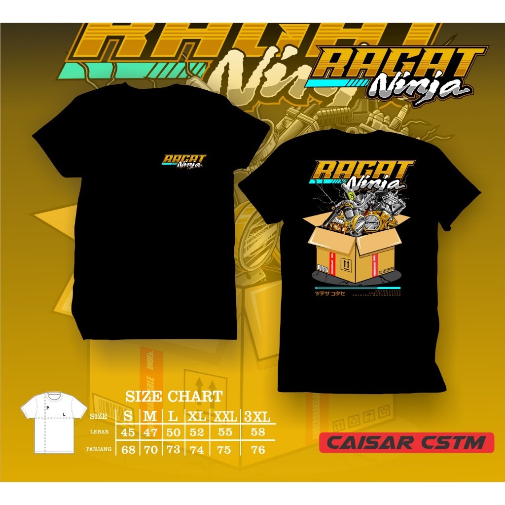Kaos ragat ninja  Racing Mesin Ninja Superkips 2 Stroke  - Baju Distro Mesin 2 Tak Ninja R