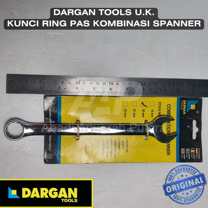 KUNCI RING PAS 20 mm Kunci Kombinasi CR-V DARGAN TOOLS U.K.