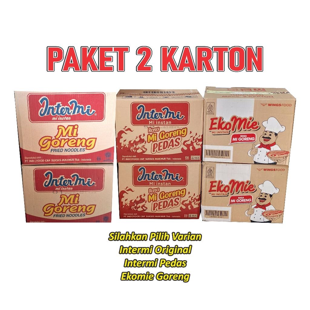 

2 Karton Ekomie Goreng dan Lainnya instan Noodle