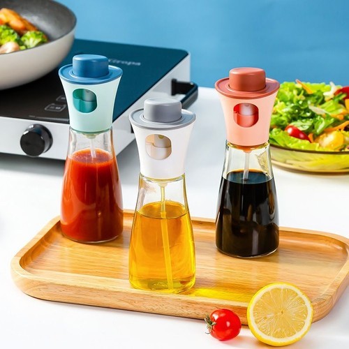 

220 ml Olive Oil Liquid Oil Soy Sauce Vinegar Bottle Airfryer Glass Bottle Spray Oil